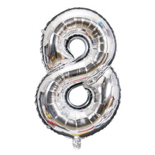 Load image into Gallery viewer, Gold Sliver 32 inch  0-9  Large Helium Digital Air Ballons Foil Children Festival Birthday Party for Kids Cartoon Hat Toys
